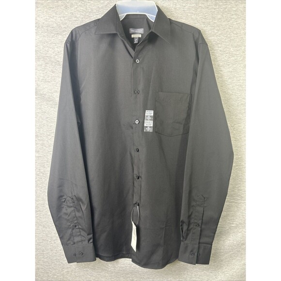 Van Heusen Other - BNWT Van Heusen Men's /Regular-Fit /Dress Shirt /Black /15-15.5 / 34/35 Medium